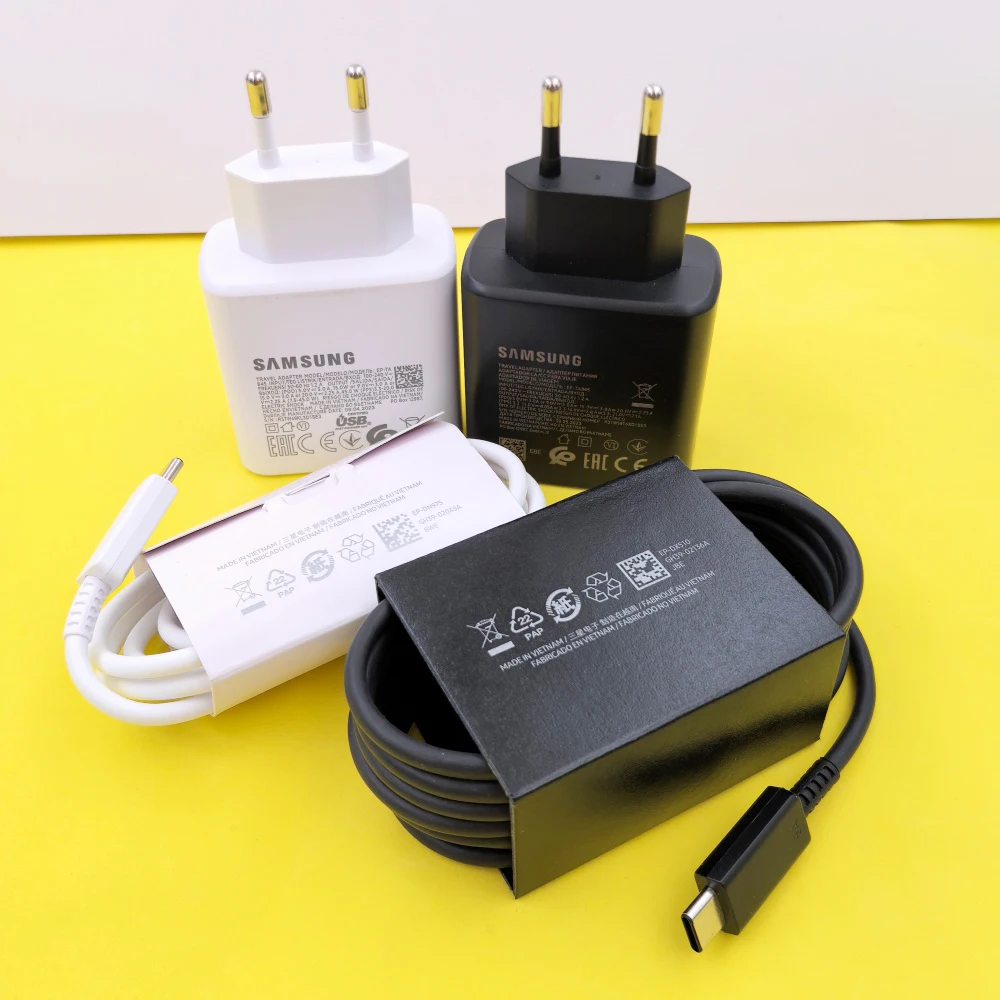 

Samsung A56 A55 A54 C55 5G S25 Edge 45W PD Зарядное устройство Супербыстрая зарядка Адаптер для Galaxy S26 S24 S23 Ultra S25 Plus Tab S9+ S10+