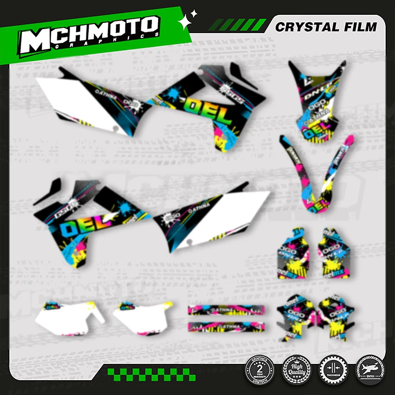 

MCHMFG Custom Team Graphics Background Decal Stickers Kits For GASGAS EC 2007 2008 2009 GAS GAS 010