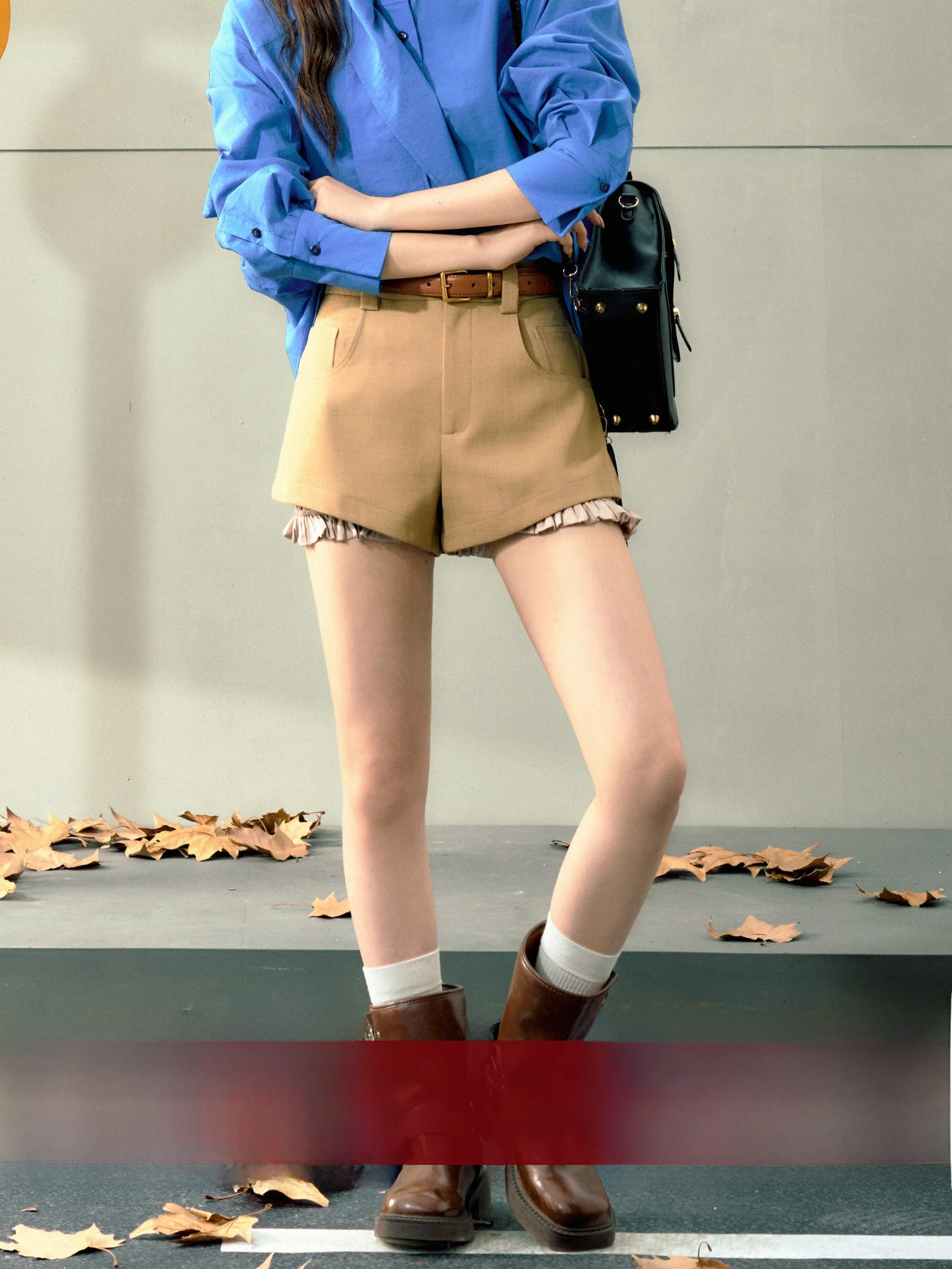 

Костюм цвета хаки, брюки, женская верхняя одежда, утягивающая модная юбка для девочек, брюки с высокой талией, широкие повседневные брюки