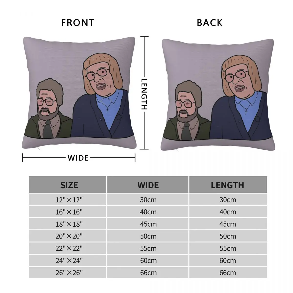 Holidays From Hell Judith And Peter Square Pillowcase Polyester Linen Velvet Pattern Throw Pillow Case Sofa Seater Cushion Cover