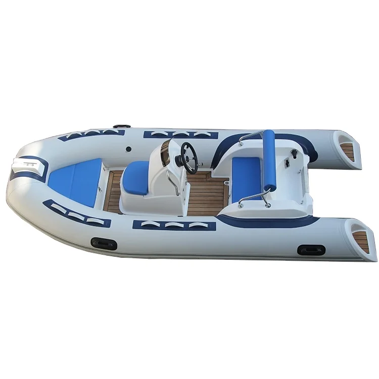 High Speed Semi Rigid Rib Boat Fiberglass Hull Hypalon/pvc Rowing Fishing Boat Inflatable Rib 390 Boat With Motor
