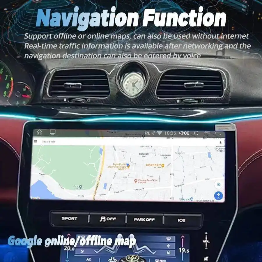 

For Maserati GT 2007 -2015 GPS Multimedia Video Player Auto Air Conditioning Panel CarPlay 22Inch Android Car Radio