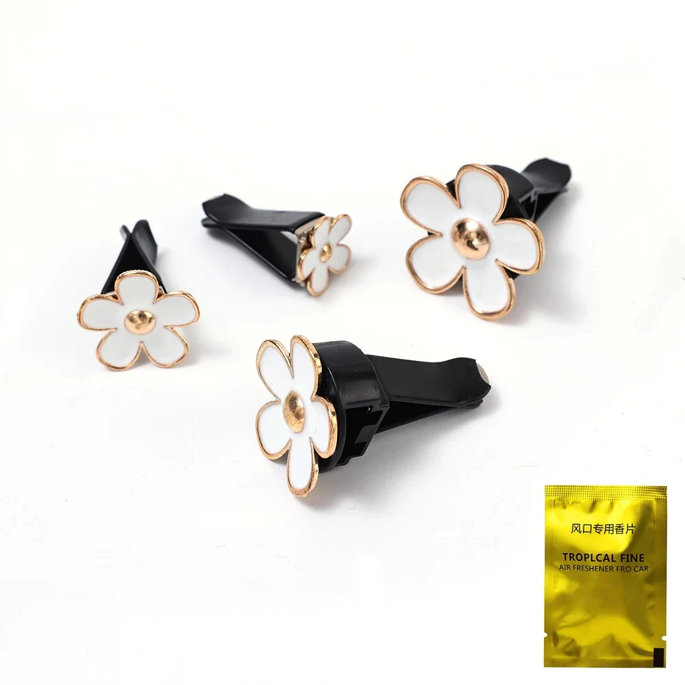 Kleine Daisy Auto Air Vent Parfum Clip Leuke Auto's Geurverspreider Hanger Creatieve Girly Auto Interieur Decoratie