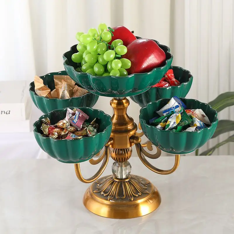 Prato de frutas giratório de alta qualidade, mesa de centro para sala de estar familiar para ano novo chinês, prato de frutas, prato de frutas secas