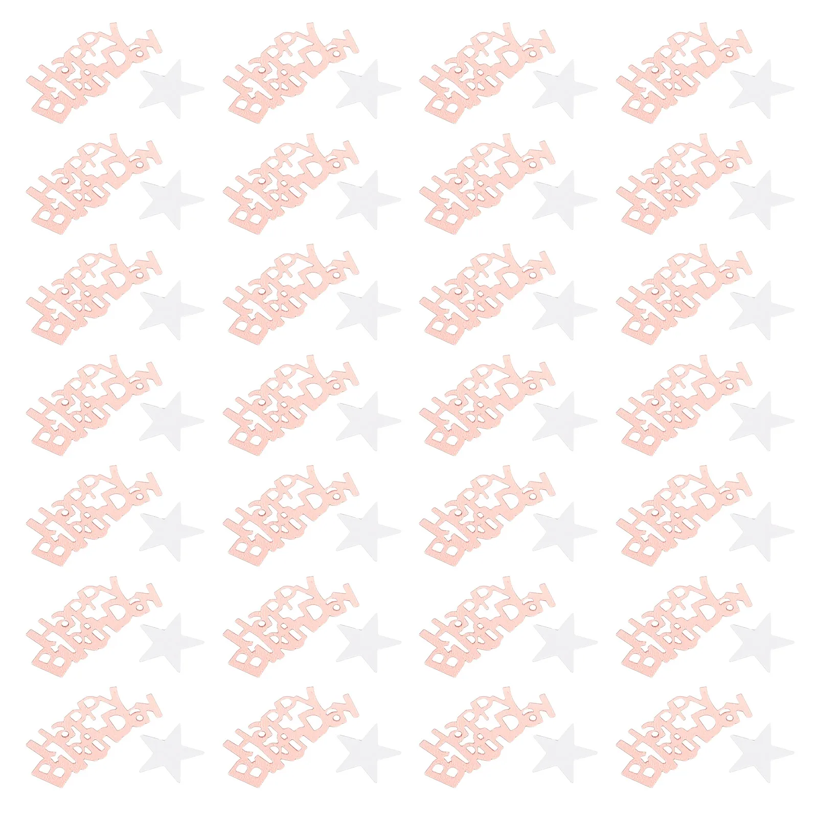 

5 Bags For Women Girls Plastic Cake Tabletop Scatter Happy Supplies Decoration Rose Gold Stars Confetti Birthday Table