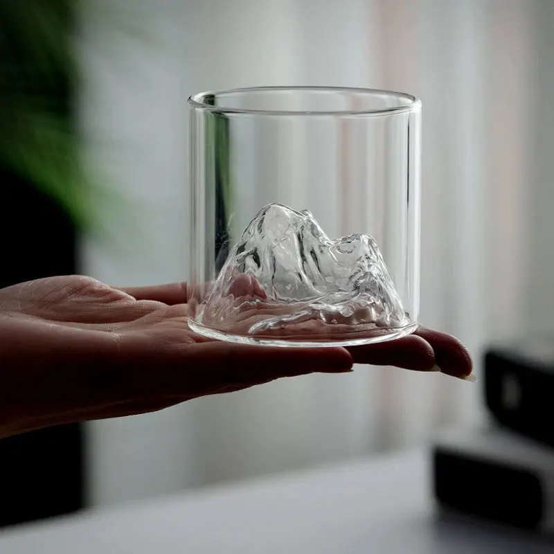 320ml/180ml Iceberg Shaped Glass Cup Tea Mug Multiple Color Water Cups Personalized Drinking Glasses Cocktail Glass Best Gift