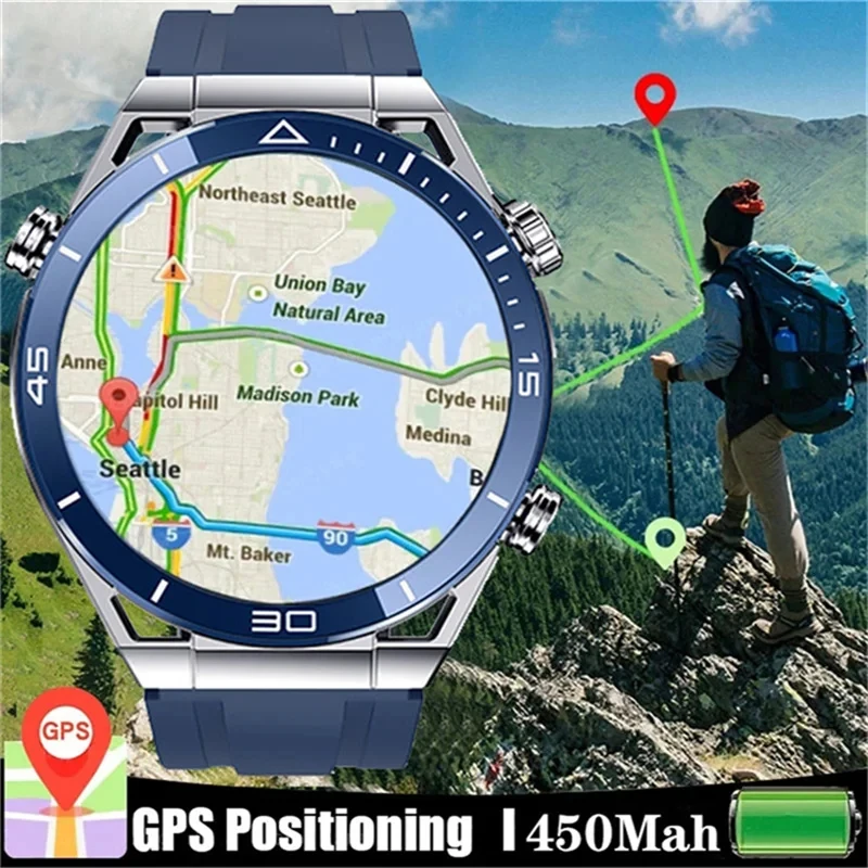 

2024 New ECG+PPG Smart Watch Men IP68 454*454 HD Screen Bluetooth Call Compass GPS Route Track NFC ECG 100+ Sports Wristband