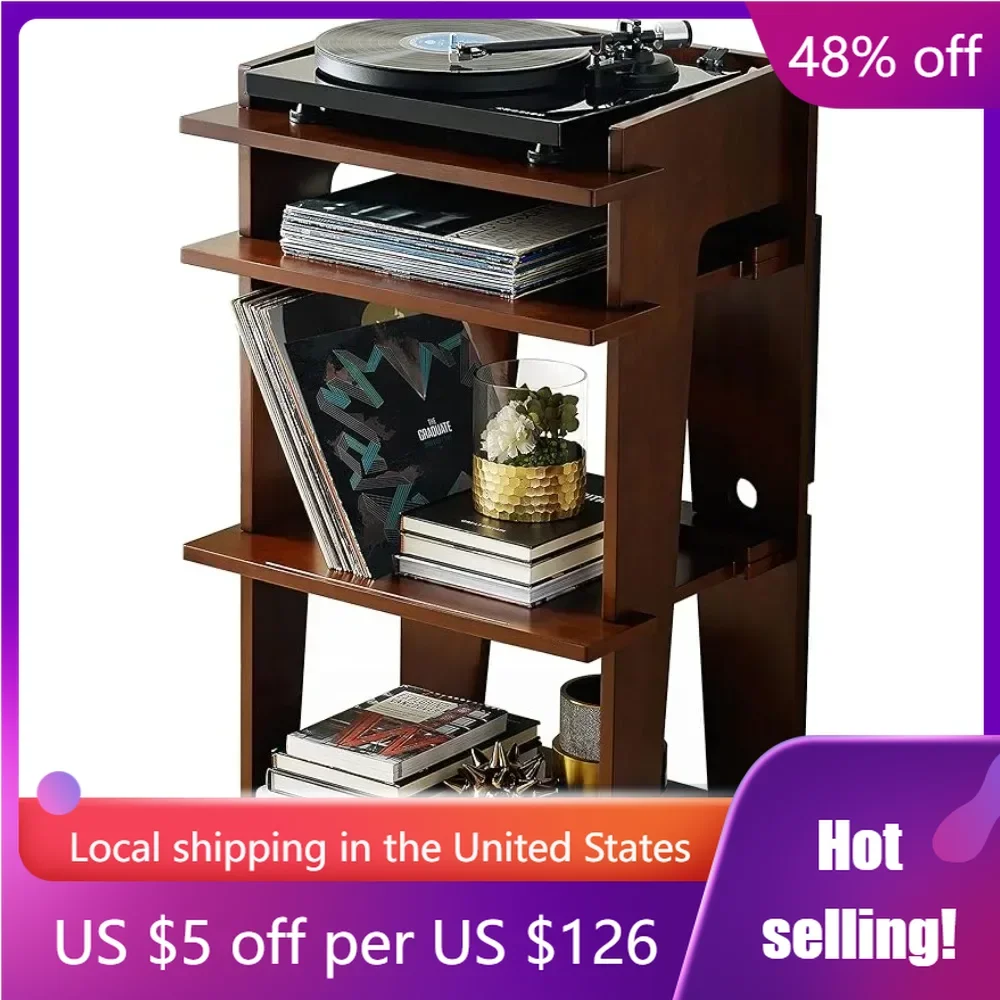 

Turntable and Record Stand Ps5 Accessories Mahogany Freight Free Crack Shelves Furniture Racks Cd Decoration Floating Shelf Cart