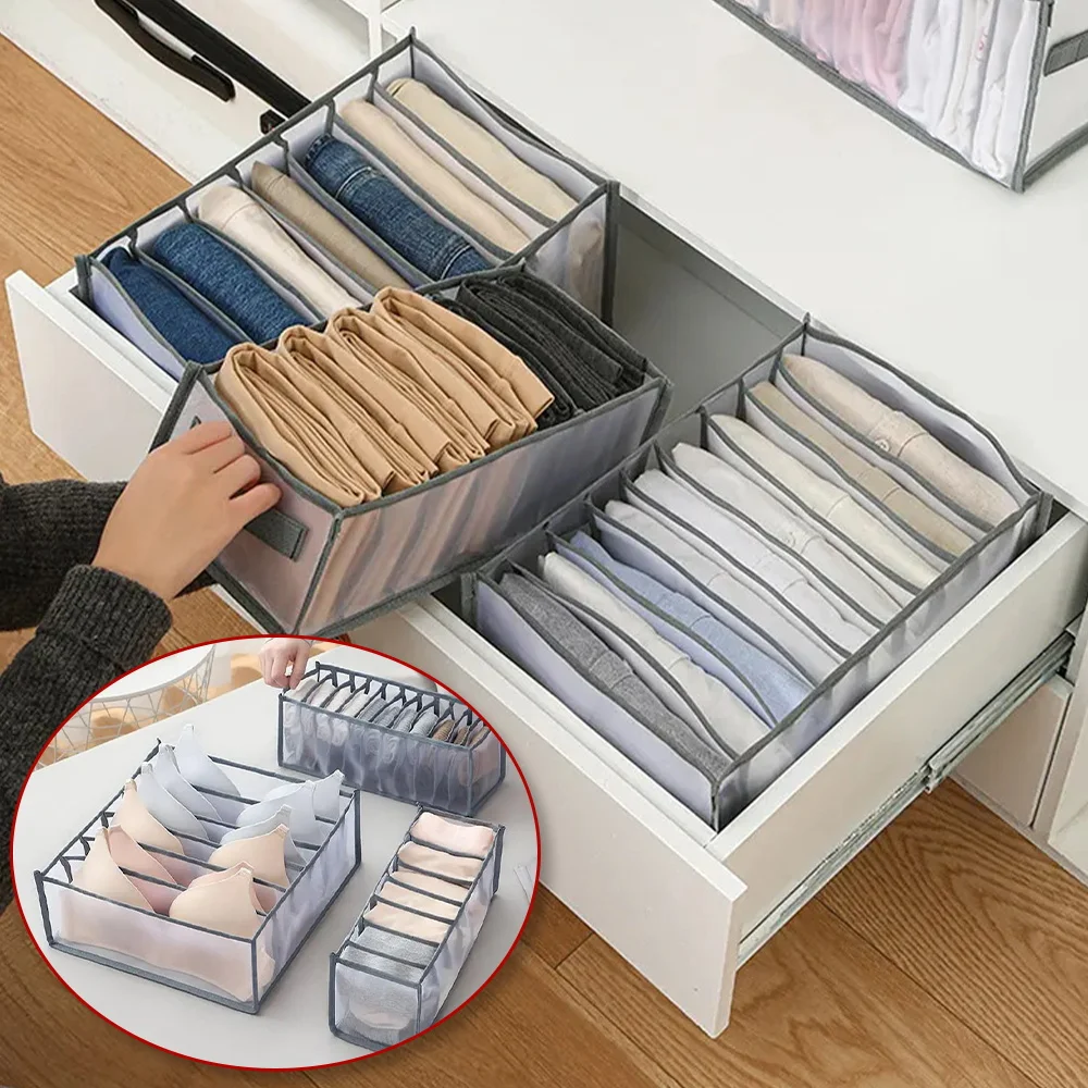 

Underwear Bra Storage Boxes Jeans Clothes Organizer Panties Socks Storage Box Home Wardrobe Organizers Drawers Separator Boxes