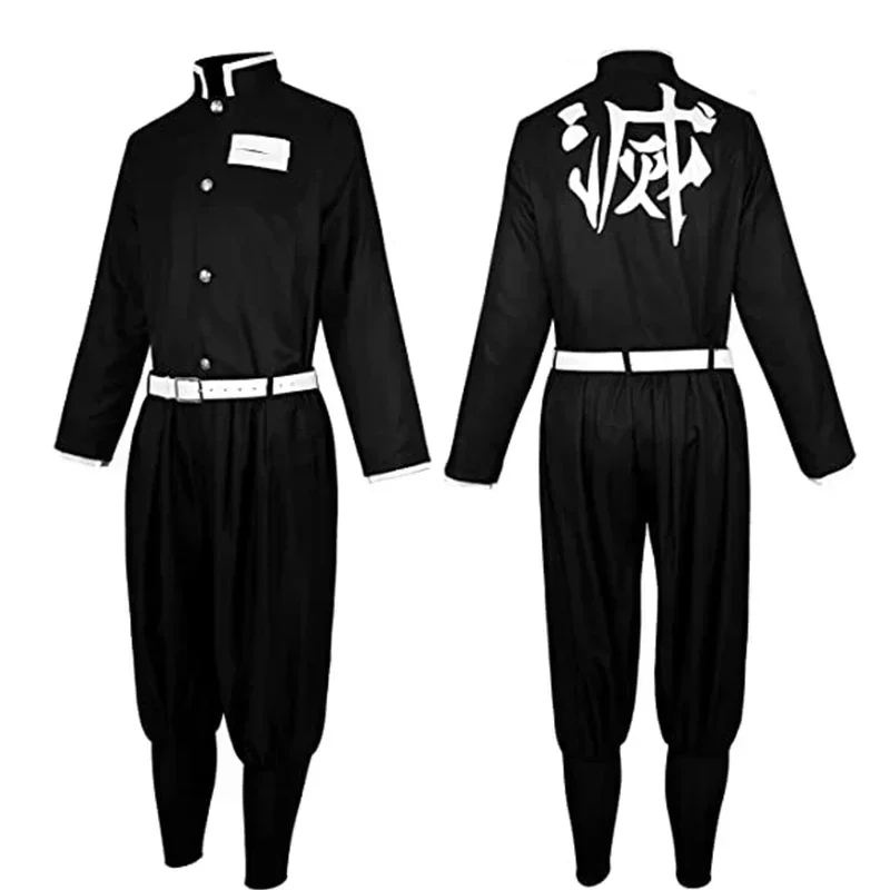 Demon Slayer Kimetsu No Yaiba Anime Cosplay Traje, Kimono Agatsuma Zenitsu Uniforme, Halloween Party Costumes, Adulto e Infantil