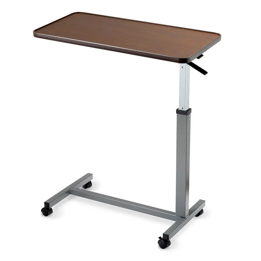 Bed Table, Height Adjustable Overbed Table, Hospital Bedside Table, Medical Rolling Desk with Wheels, Waterproof Medical and Hom