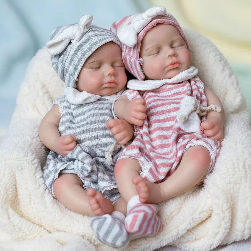 13inch/33cm Can Open Mouth Painted Solid Silicone LouLou Bebe Reborn Girl&Boy Dolls Washable Newborn Baby Dolls Perfect For Gift