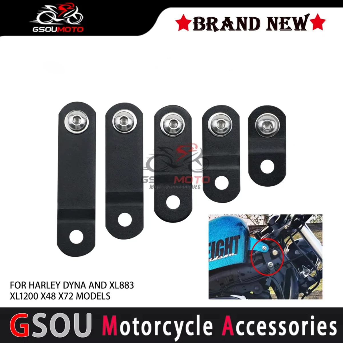 Motorbike Front Gas Tank Raise Bracket Lift Modified Risers For Harley Dyna Street Fat Bob Super Low Rider Wide Glide Switchback