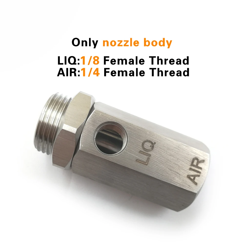 Industrial 304 Stainless Steel Ultrasonic Dry Fog Air Atomizing Nozzle Fine Mist Sprayer For Dust Control Humidification Cooling
