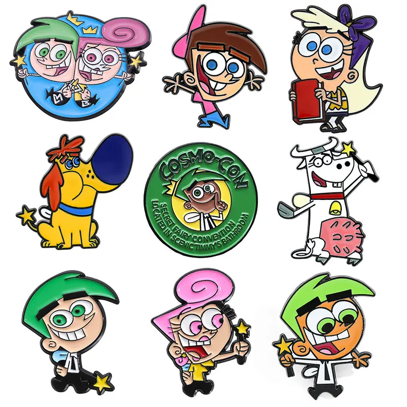 Cosmos and Wanda from The Fairly OddParents Enamel Pin: The Ultimate Collector’s Companion for Fans