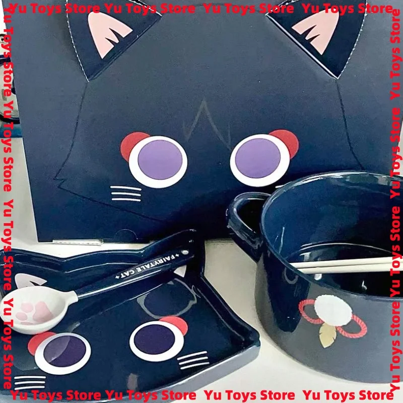 

In Stock Genshin Impact Genuine Wanderer Fairytale Cat And Game Peripherals Household Series Ceramic Dinnerware Set Gift