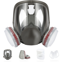 15-in-1 Full Face Gas Mask 6800 Respirator Spray Painting Chemical Pesticide Dust Protection, Ideal for Renovation Industrial