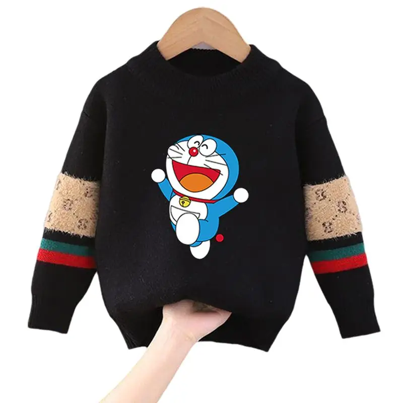 سترة محبوكة من Doraemon Nobita Nobi Gouta Takeshi إبداعية عالية الجودة مطبوعة بشكل لطيف سترة دافئة من الصوف صديقة للبشرة