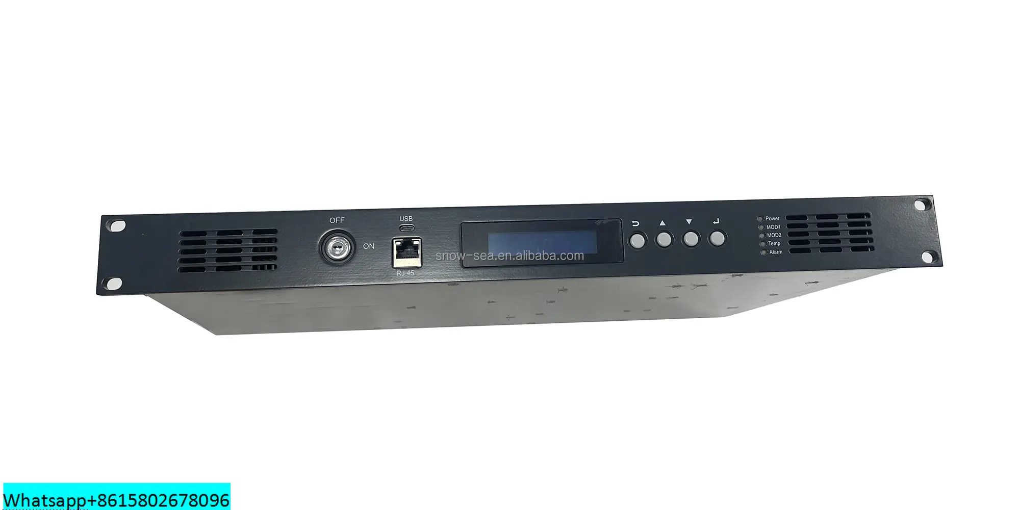 1550nm 2 Way RF Output 2*7dBm Directly Modulation CATV Optical Transmitter with AGC and Dual Power Supply and Simple Network Man