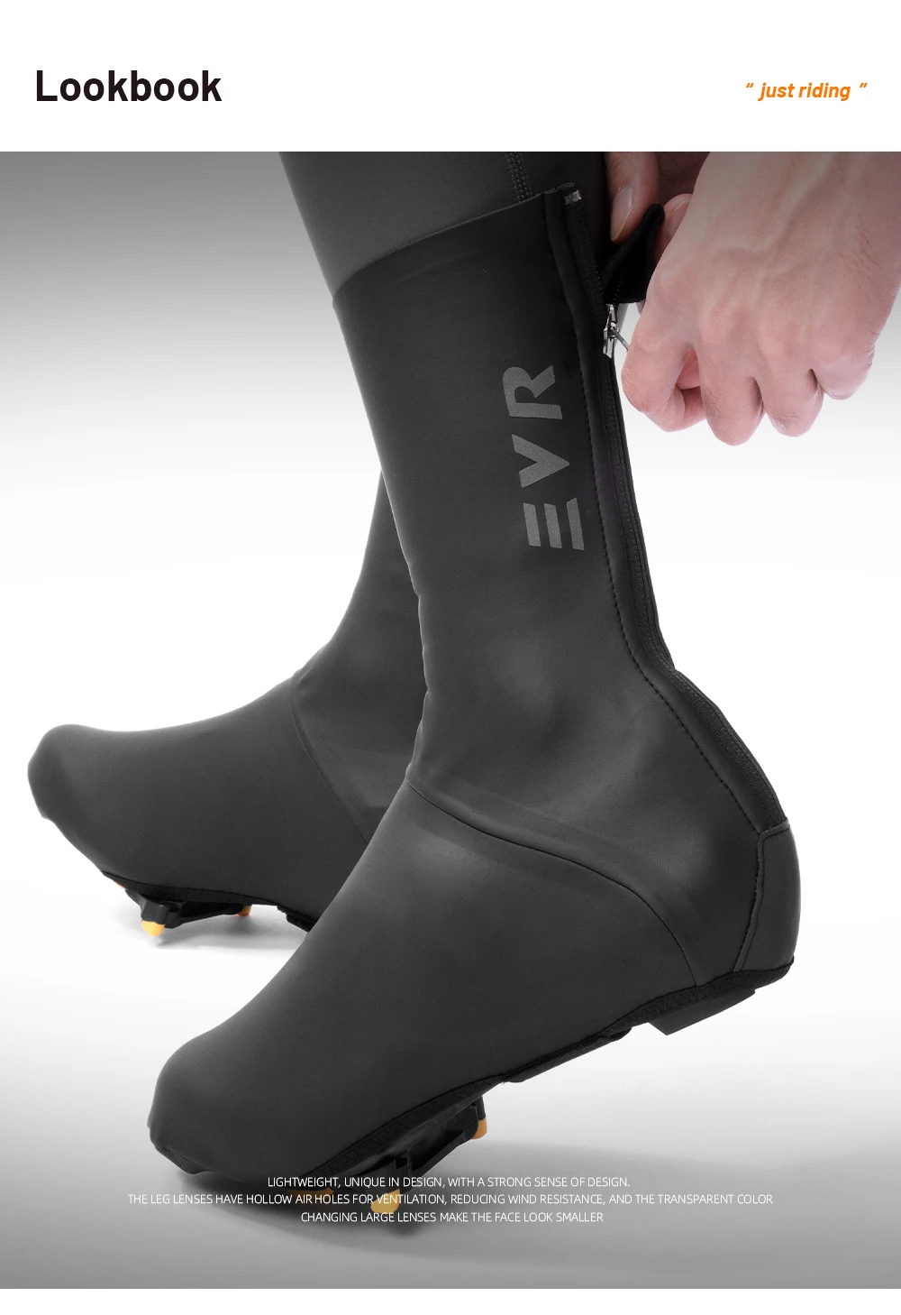 EVR Winter-Fahrradüberschuhe Wasserdichte Fußabdeckungen Warme Plus-Velours Kälteschutz Outdoor-Fahrrad-Schuhüberzüge – Detail 11