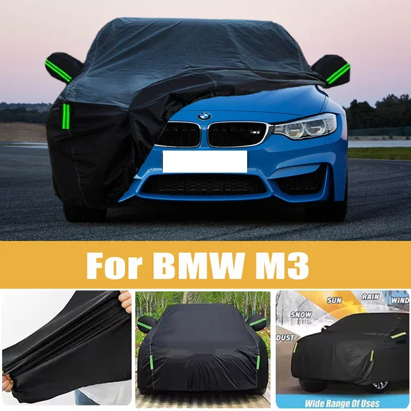 

For BMW M3 Full Car Cover Four Seasons Universal Outdoor Sun Anti UV Rain Snow Dust Protection Oxford Cloth Car Accessories