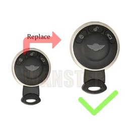 Replace Car Key Housing Remote Fob Case Shell for Mini CLUBMAN R55 CABRIO R57 COUP R58 ROADSTER R59 COUNTRYMAN R60 PACEMAN R61