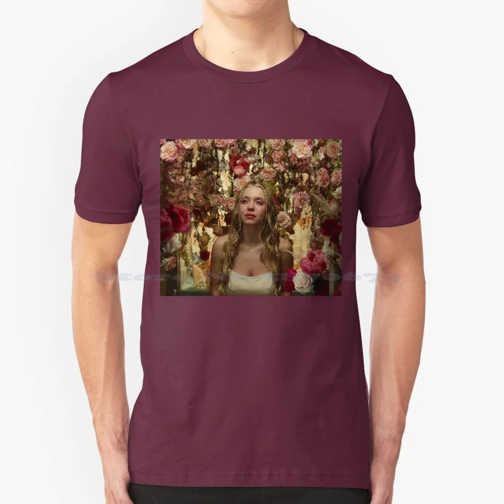 Euphoria Hbo Cassie Cries In Flowers T Shirt 100% Cotton Tee Euphoria Hbo Cries Flowers Midsommar Cassie Howard Sydney Sweeney