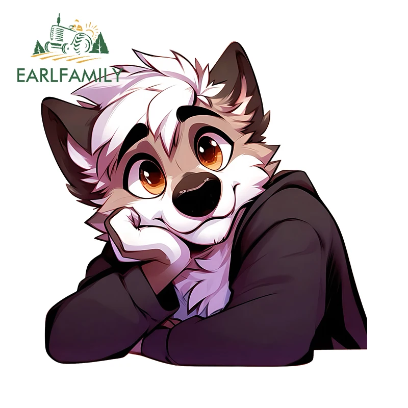 

EARLFAMILY забавные пушистые автомобильные наклейки на половину тела, которые вы выглядеть милым сегодня, наклейки на лобовое стекло Tuya VAN, красивый мотоцикл, окклюзия, царапины