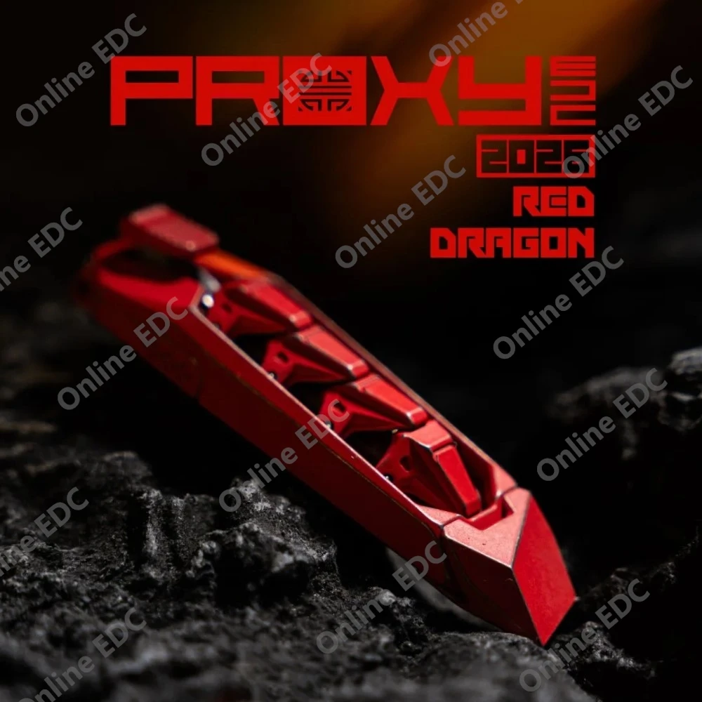 Proxy EDC Longji Ceramic Coating Red Fidget Slider Fidget Toys For Adults Office Desk Accessories Anxiety Relief Gadgets