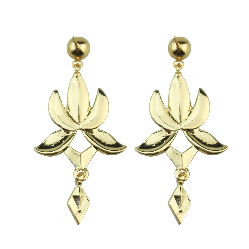 Game Honkai: Star Rail Dan Heng Cosplay Earrings Imbibitor Lunae Unisex Pendant Ear Studs Clips Jewelry Accessories Gift