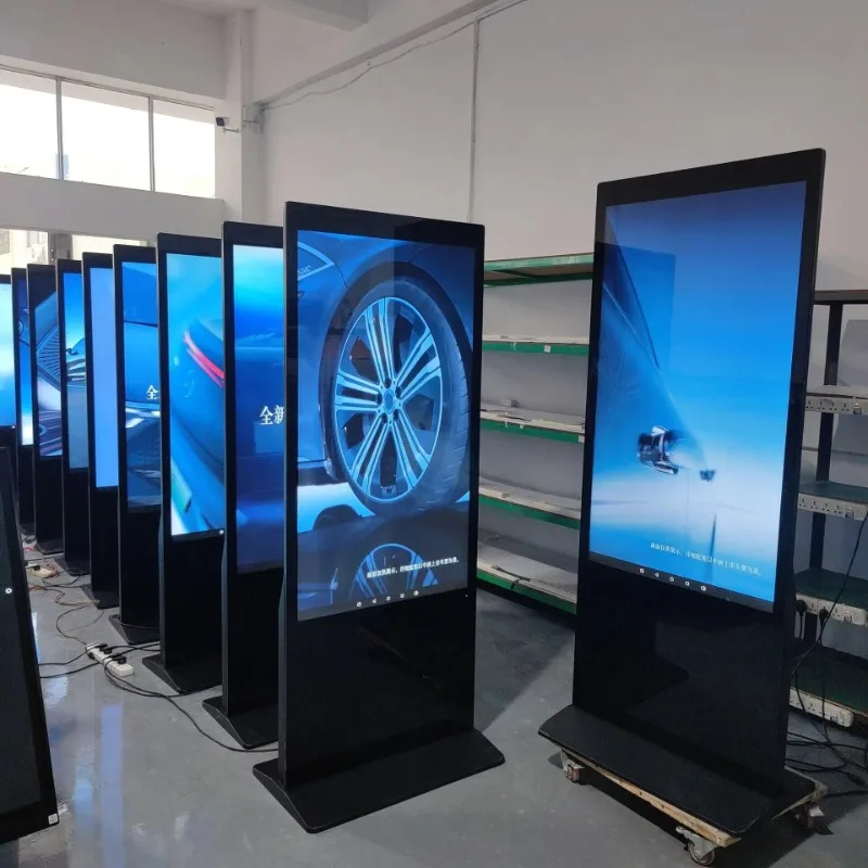 

55-Inch digital signage and display kiosk totem LCD touch screen indoor smart WIFI floor stand advertising player