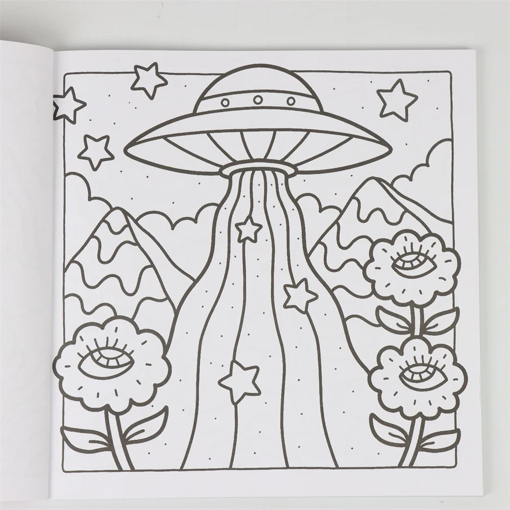 Livro para colorir de espectro de Halloween, livro para colorir TRIPPY & GROOVY para adultos e adolescentes com criaturas assustadoras adoráveis, presente de pintura