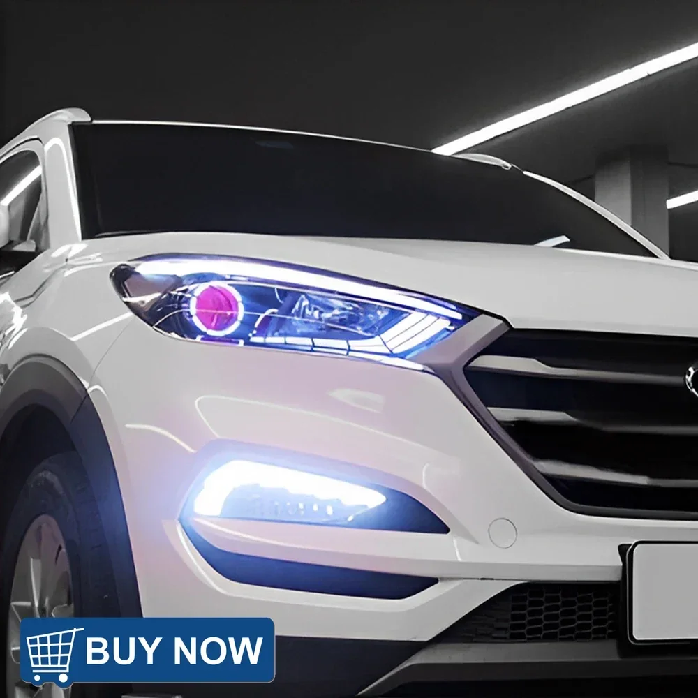 Auto Headlights For Hyundai Tucson 2015-2018 Car Front Lamps Assembly Upgrade Demon Eyes Style LED Projector Lens Accessories