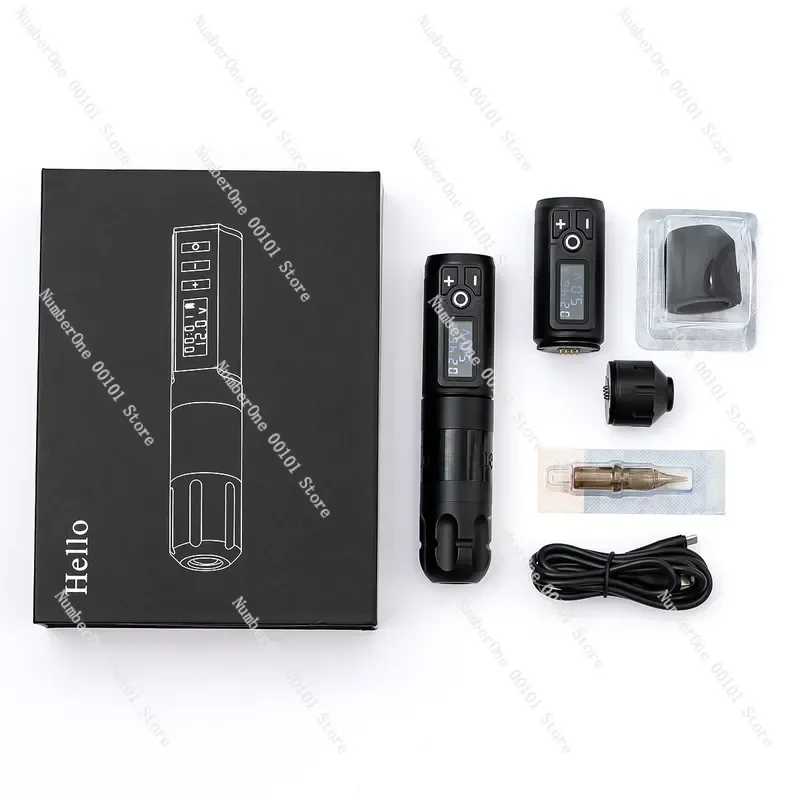 Wireless Tattoo Pen Kit Coreless Motor Rotary Machine Portable Permanent Makeup Device Professional Artist Tool Set No Pedal