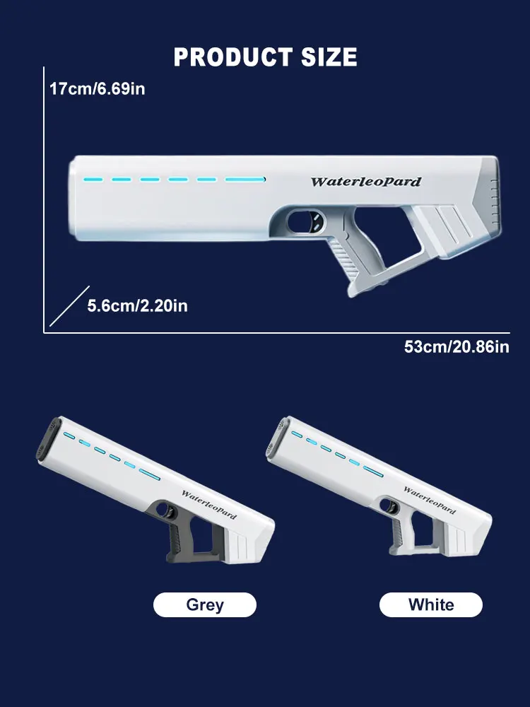 Elektryczny pistolet na wodę daleki zasięg, wysokociśnieniowy, impulsowy, silne ładowanie, automatyczny pistolet na wodę z rozpylaczem wody, zabawka