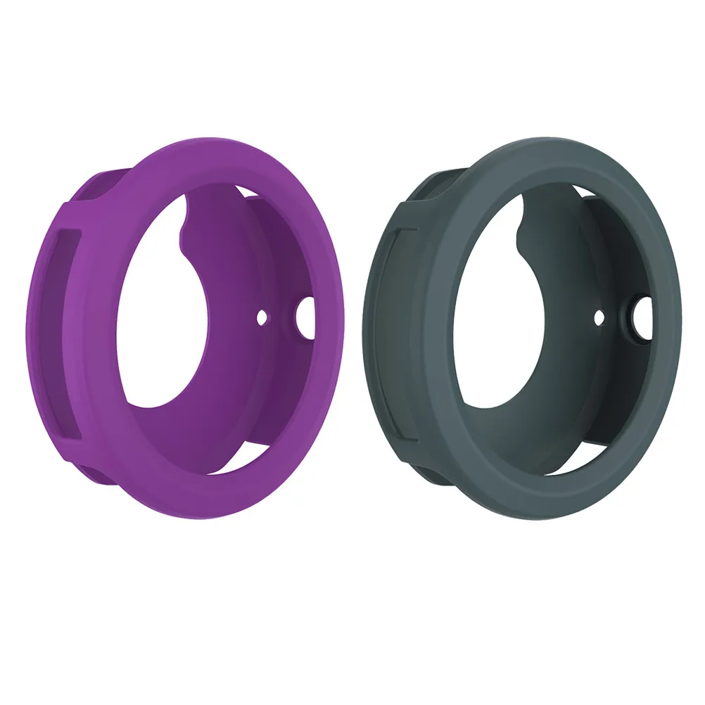 2Pcs Anti-Aging Protective Watch Case Silicone Protective Cover Scratch Proof Shockproof Frame Compatible for Garmin Vivoactive3