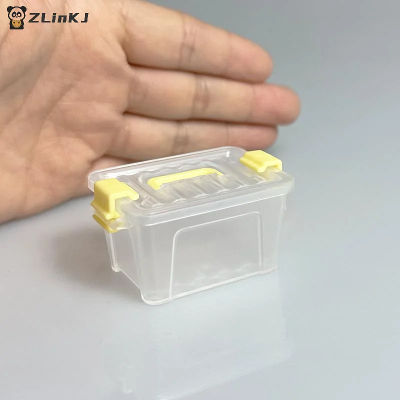 ▶ 5 Stück tragbare Organizer-Boxen für Puppenhäuser, transparente Kunststoff-Aufbewahrungsboxen, leichte Aufbewahrungsboxen für den Haushalt
