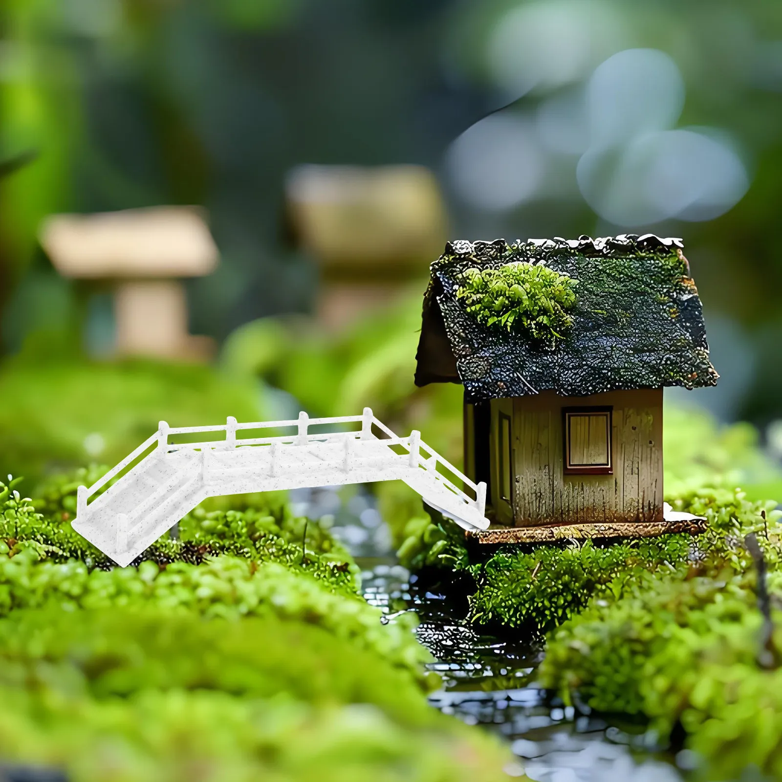 Bonsai Garden Landscape Design - Miniatur-Chinesische Brücke im traditionellen Design für