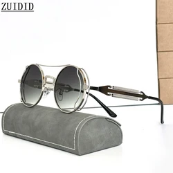 2024 Steampunk Sunglasses For Men Retro Round Punk Sunglasses Women Vintage Fashion Glasses Luxury Gafas De Sol Hombre Zonnebril