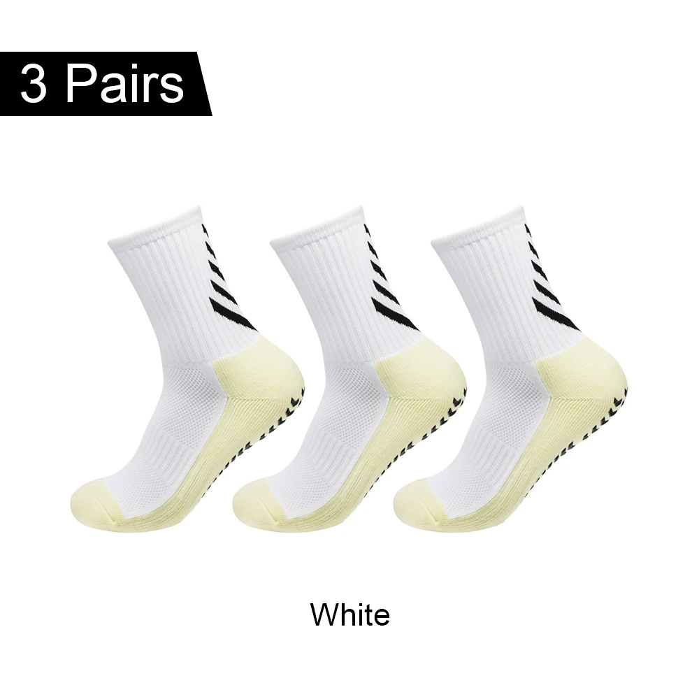 3 أزواج جوارب أرضية سميكة عدم الانزلاق الاستغناء جوارب رياضية تسلق الجبال الجوارب الدراجات الجوارب جوارب كرة القدم