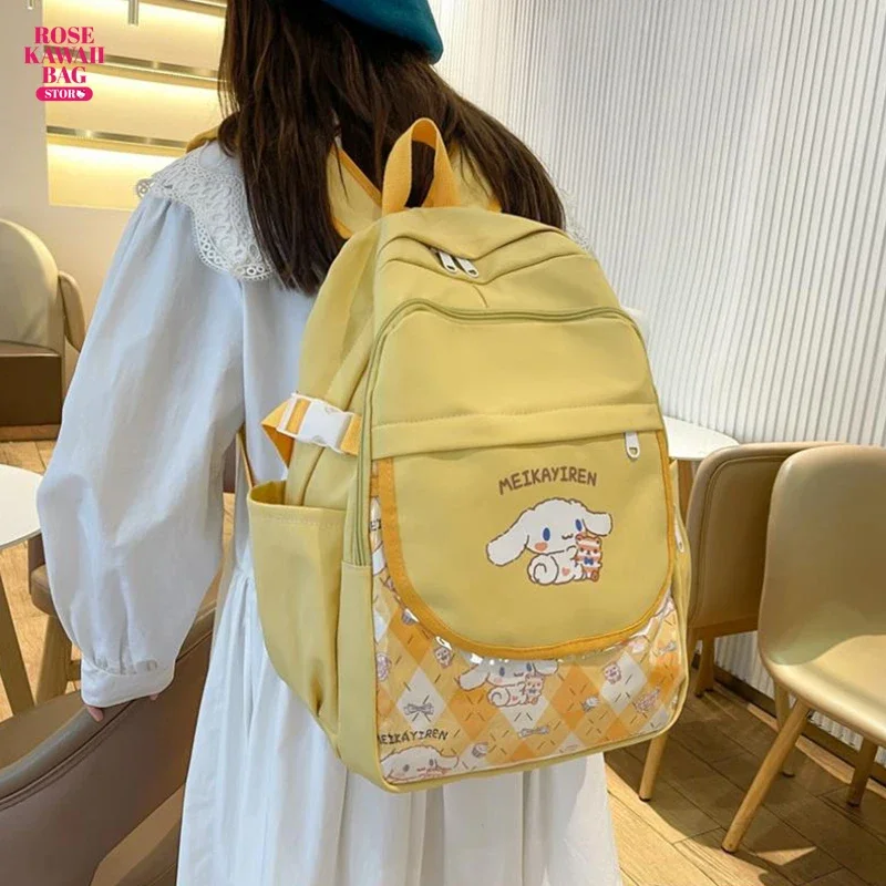 

Sanrio сумка Kawaii Мультфильм Cinnamoroll рюкзак большой емкости водонепроницаемая милая девочка сердечки Рюкзак Kawaii Sanrio сумка для ребенка