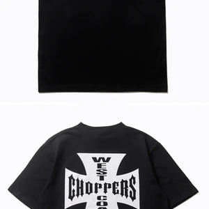 Herren Kurzarm Casual T -Shirt, Rundkragen, Halbmanga, Kanye West Coast Gangster Blade gedruckt, amerikanische Modemarke 6 Hauptverkaufs -Gangsterhose - №3