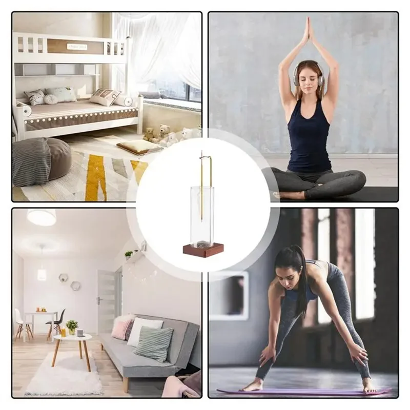 2PCS Incense Holder Set Yoga Timer Aromatherapy Stand Kit Incense Anti-Ash Flying Incense Burner For Sticks With Removable Glass