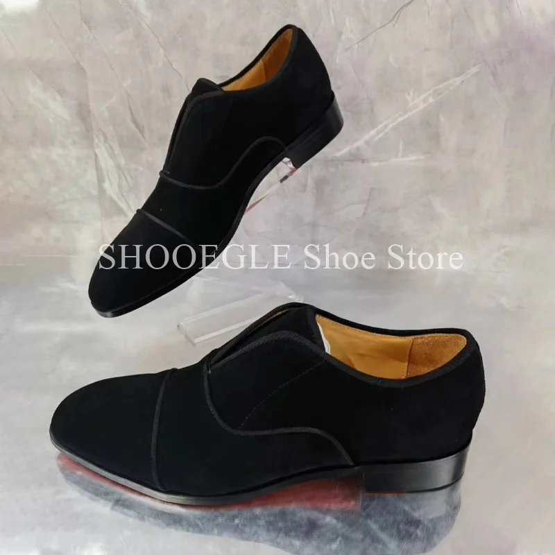 Leisure Suede Men's Loafers Office Business Dress Wedding Shoes Genuine Leather Men Casual Spring Summer Single Shoes