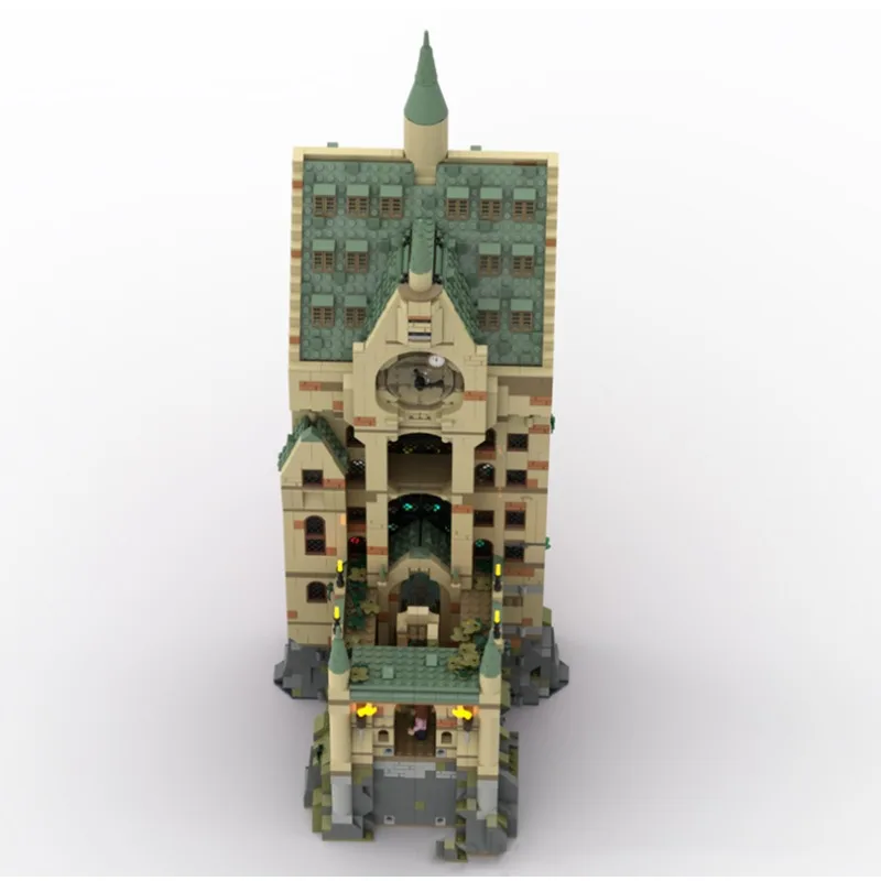 1240pcs Magical World Clocktower Courtyard: The Deathday Party Castle Model Yule Ball Building Blocks Assembly Model Toys Gift