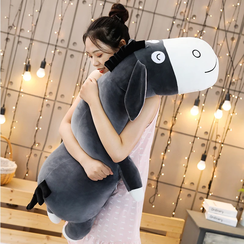 

70-120cm Kawaii Plush Donkey Toys Soft Stuffed Animals Cartoon Donkeys Pillow Cushion Kids Comforting Companion Birthday Gift