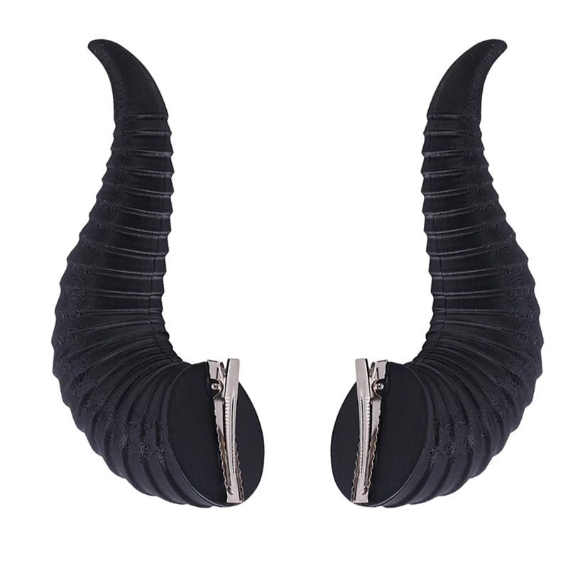 قرون الشيطان تأثيري قرون مشبك شعر دبوس الشعر الساحرة هالوين الشيطان شيطان قرون أغطية الرأس النساء القوطية تأثيري الدعائم