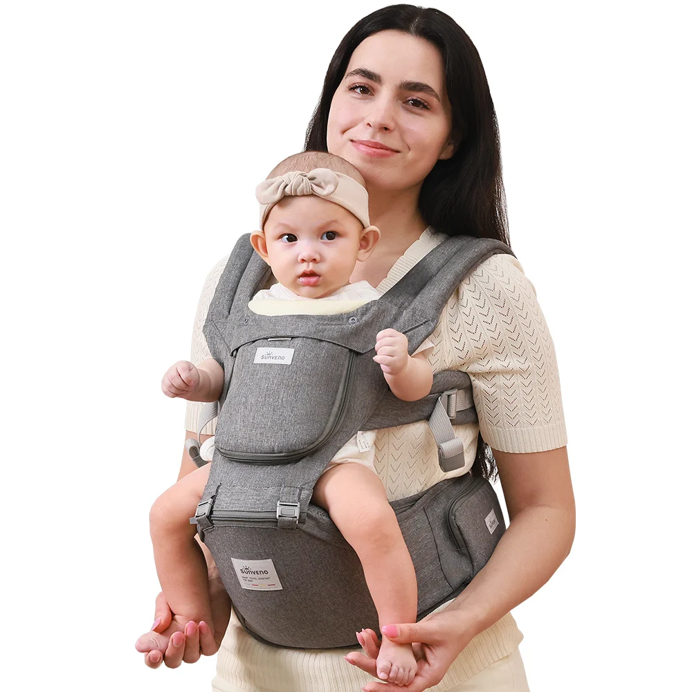 Sunveno Baby Carrier Infant Hip Seat Carrier Bebe Kangaroo Sling for Newborns Backpack Carrier Baby Travel Activity Gear