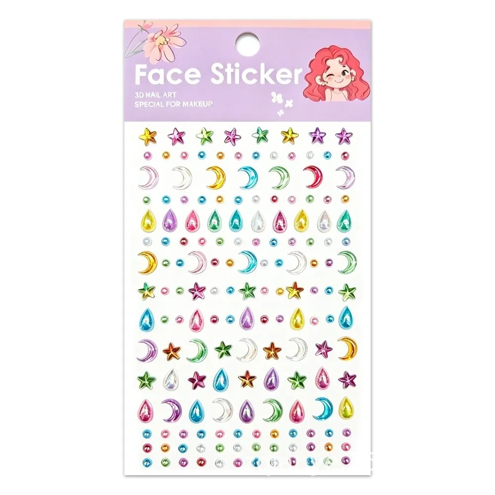 with Adhesive Backing Bedazzling Sticker Makeup 3D Resin Face Eye Jewels Sticker Sparkling DIY Crystal Gem Sticker Festival