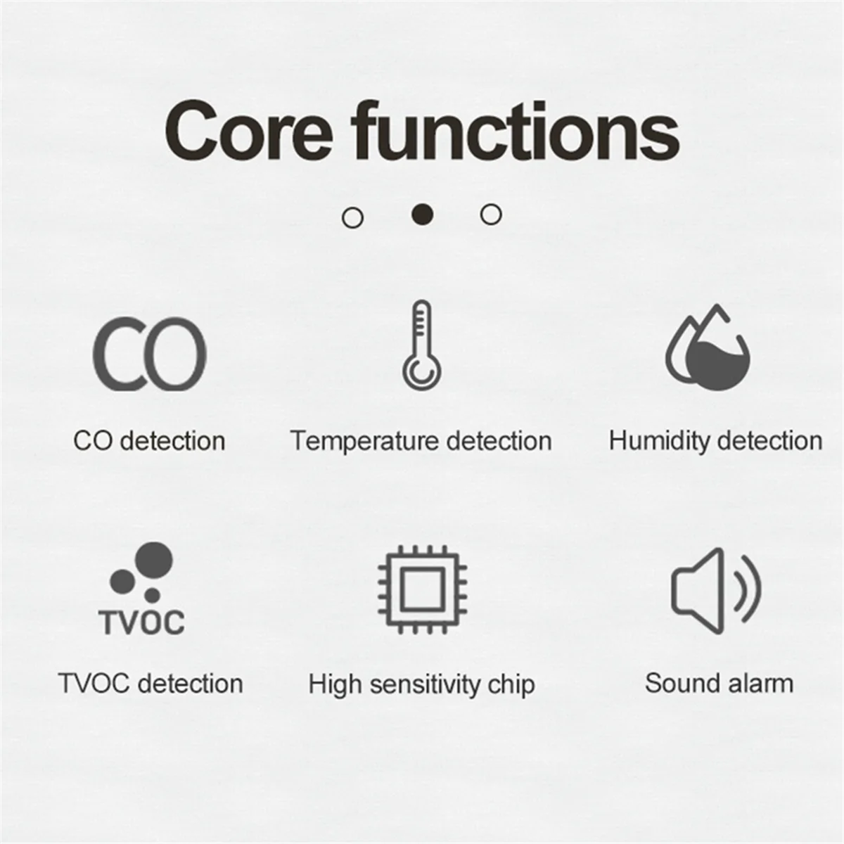 

SSR 4 in 1 Portable Carbon Monoxide Detector Temperature and Humidity Long-Lasting CO Alarm Outdoor Flashlight Detector